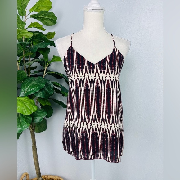 NEW Newbury Kustom Cami Chiffon Abstract Pattern Top - Picture 3 of 6